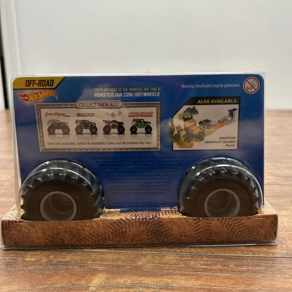 Hot Wheels Monster Jam Cleatus Fox Sports 1‎ True Metal 1:24 New in Box 2014